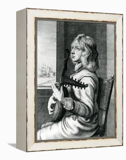 Baroque Lute Player-Wenceslaus Hollar-Framed Premier Image Canvas