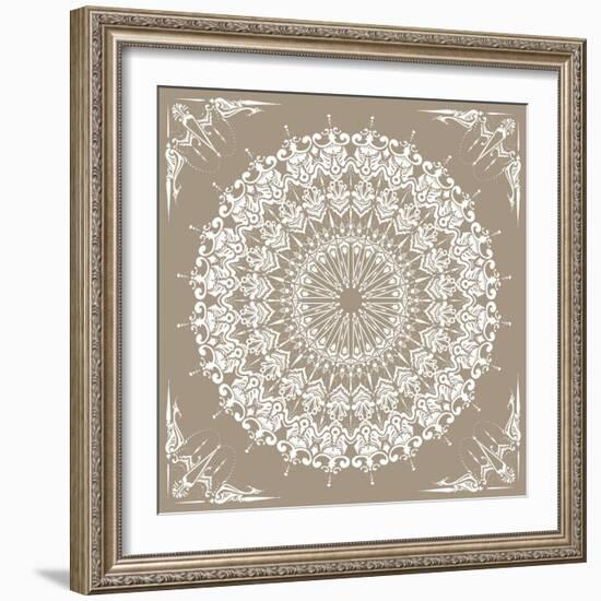 Baroque Mandala-null-Framed Premium Giclee Print