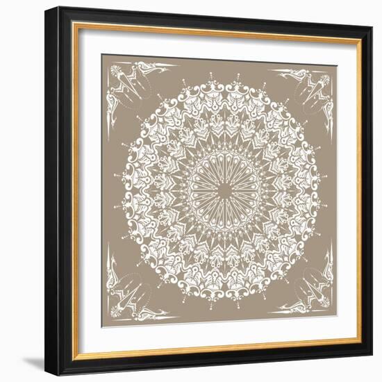 Baroque Mandala-null-Framed Premium Giclee Print