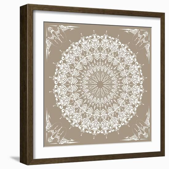 Baroque Mandala-null-Framed Art Print