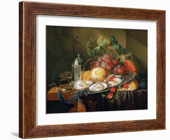 Baroque : Nature Morte De Petit Dejeuner - Breakfast Still Life Par Heem, Jan Davidsz. De (1606-168-Jan Davidsz de Heem-Framed Giclee Print