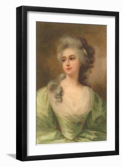 Baroque Portrait of Lady-null-Framed Art Print