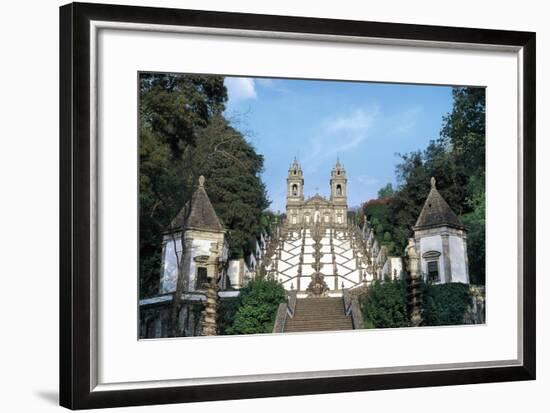 Baroque Staircase in Bom Jesus Do Monte Sanctuary-null-Framed Giclee Print