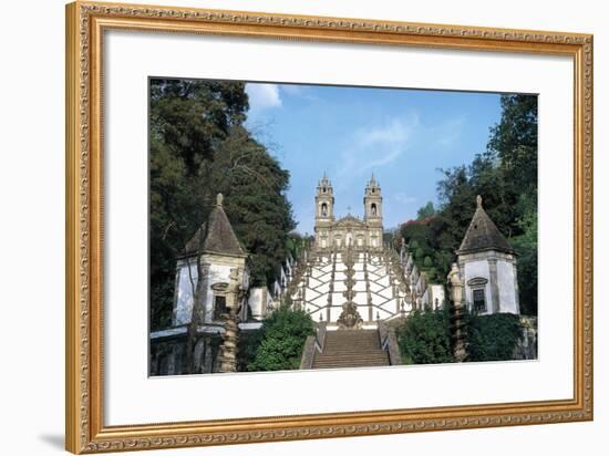 Baroque Staircase in Bom Jesus Do Monte Sanctuary-null-Framed Giclee Print