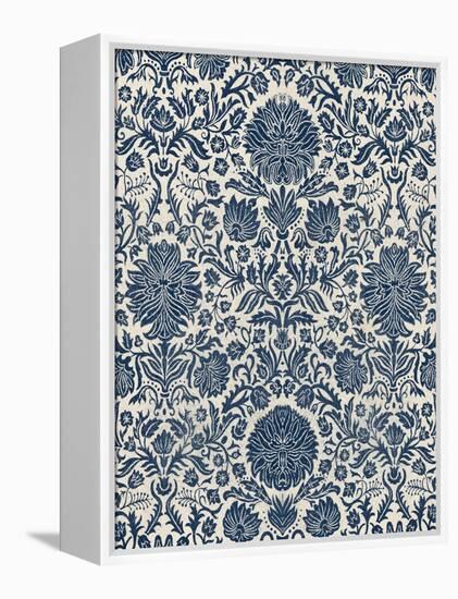 Baroque Tapestry in Navy I-Vision Studio-Framed Stretched Canvas