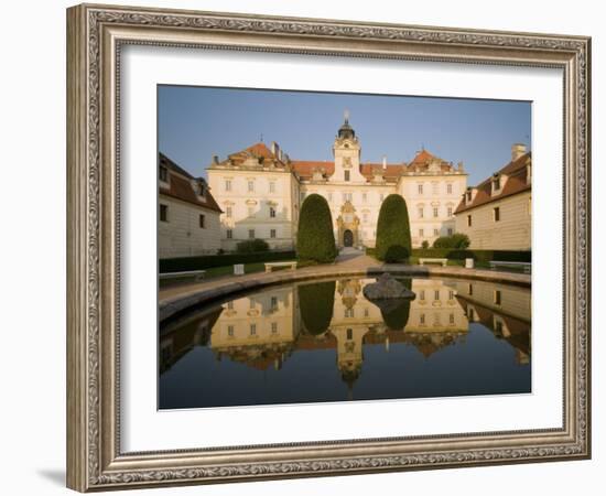 Baroque Valtice Chateau at Sunrise, Valtice, Brnensko Region, Czech Republic, Europe-Richard Nebesky-Framed Photographic Print