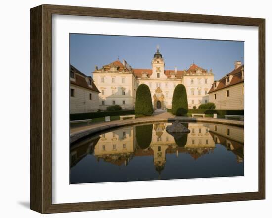 Baroque Valtice Chateau at Sunrise, Valtice, Brnensko Region, Czech Republic, Europe-Richard Nebesky-Framed Photographic Print