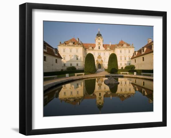 Baroque Valtice Chateau at Sunrise, Valtice, Brnensko Region, Czech Republic, Europe-Richard Nebesky-Framed Photographic Print