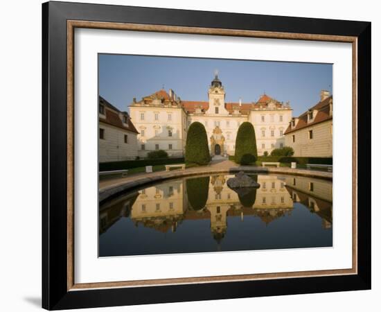 Baroque Valtice Chateau at Sunrise, Valtice, Brnensko Region, Czech Republic, Europe-Richard Nebesky-Framed Photographic Print
