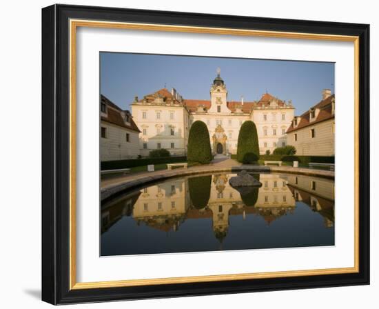 Baroque Valtice Chateau at Sunrise, Valtice, Brnensko Region, Czech Republic, Europe-Richard Nebesky-Framed Photographic Print