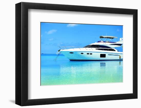 Baros Maldives Yacht-null-Framed Art Print