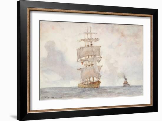 Barque and Tug, 1922-Henry Scott Tuke-Framed Giclee Print