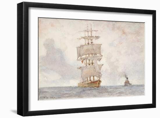 Barque and Tug, 1922-Henry Scott Tuke-Framed Giclee Print