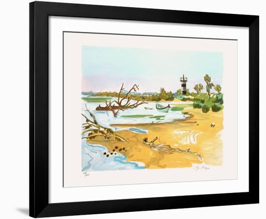 Barque au Petit Rhone-Yves Brayer-Framed Limited Edition