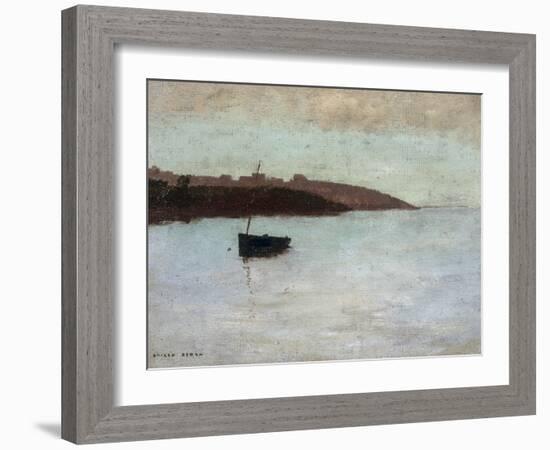 Barque De Pecheur, c.1875-1880-Odilon Redon-Framed Giclee Print