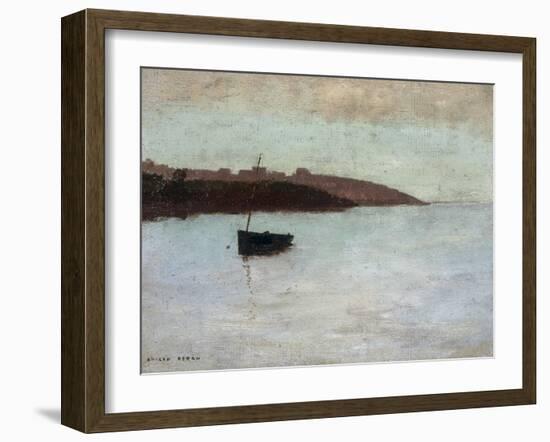 Barque De Pecheur, c.1875-1880-Odilon Redon-Framed Giclee Print