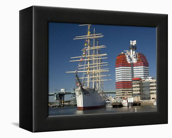 Barque the Viking and Gotheborgsutkiken, Gothenburg, Sweden, Scandinavia, Europe-Robert Cundy-Framed Premier Image Canvas