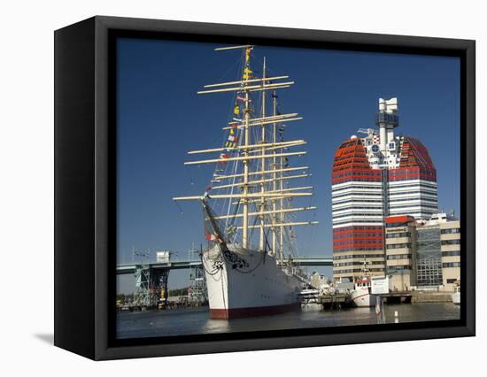 Barque the Viking and Gotheborgsutkiken, Gothenburg, Sweden, Scandinavia, Europe-Robert Cundy-Framed Premier Image Canvas