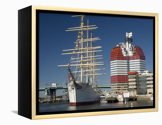 Barque the Viking and Gotheborgsutkiken, Gothenburg, Sweden, Scandinavia, Europe-Robert Cundy-Framed Premier Image Canvas