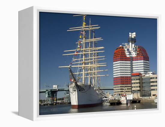 Barque the Viking and Gotheborgsutkiken, Gothenburg, Sweden, Scandinavia, Europe-Robert Cundy-Framed Premier Image Canvas