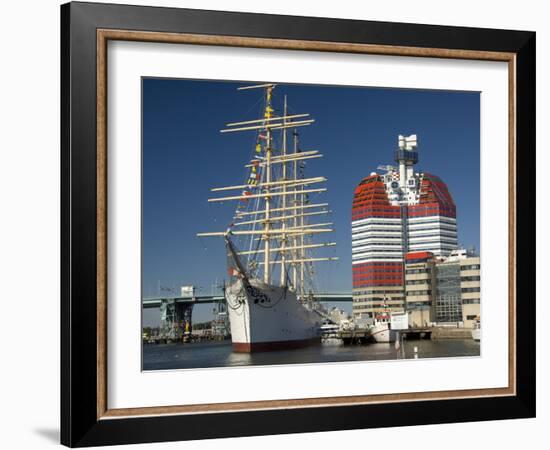 Barque the Viking and Gotheborgsutkiken, Gothenburg, Sweden, Scandinavia, Europe-Robert Cundy-Framed Photographic Print