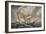 Barquentine Bootle in Storm, 1876, Watercolour by Louis Renault, 19th Century-null-Framed Giclee Print