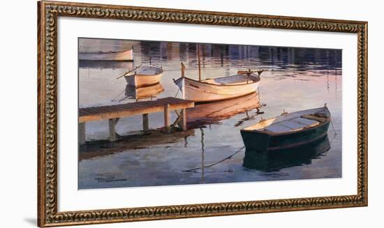 Barques al Port-Poch Romeu-Framed Art Print