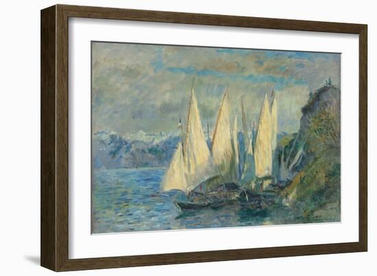 Barques Aux Grandes Voiles Sur Le Lac Léman À Meillerie En Haute-Savoie-Albert Lebourg-Framed Giclee Print