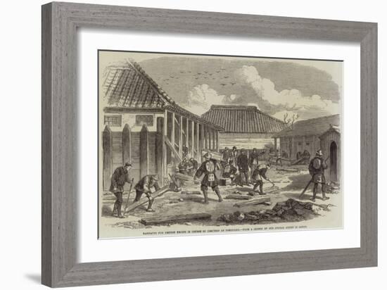 Barracks for British Troops in Course of Erection at Yokohama-null-Framed Giclee Print