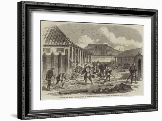 Barracks for British Troops in Course of Erection at Yokohama-null-Framed Giclee Print