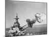 Barrage Being Fired from US Navy Warship-null-Mounted Photographic Print