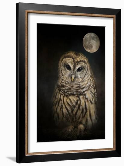 Barred Owl and the Moon-Jai Johnson-Framed Giclee Print