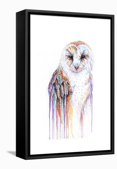 Barred Rainbow Owl-Michelle Faber-Framed Premier Image Canvas