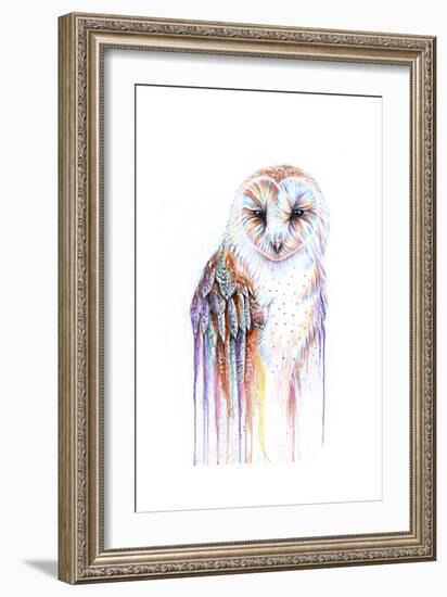 Barred Rainbow Owl-Michelle Faber-Framed Giclee Print