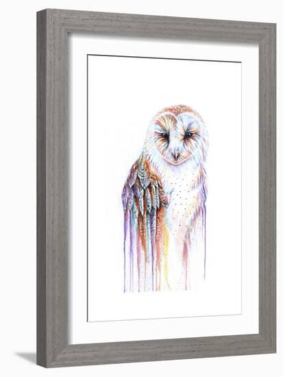 Barred Rainbow Owl-Michelle Faber-Framed Giclee Print
