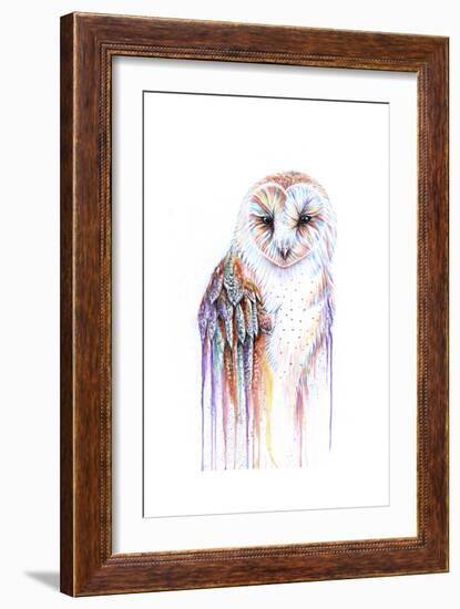 Barred Rainbow Owl-Michelle Faber-Framed Giclee Print