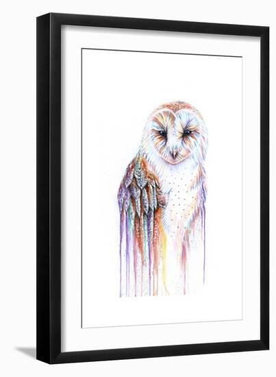 Barred Rainbow Owl-Michelle Faber-Framed Giclee Print