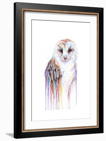 Barred Rainbow Owl-Michelle Faber-Framed Giclee Print