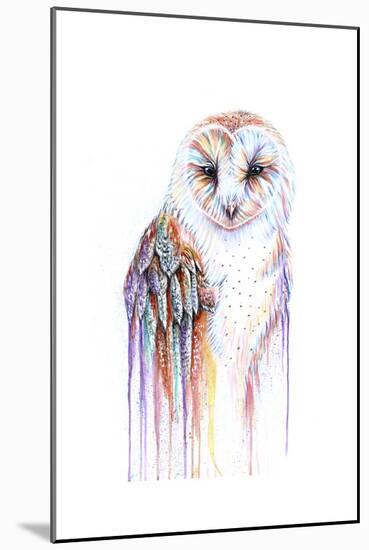 Barred Rainbow Owl-Michelle Faber-Mounted Giclee Print