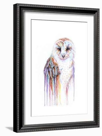 Barred Rainbow Owl-Michelle Faber-Framed Giclee Print