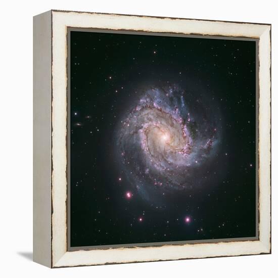 Barred Spiral Galaxy Messier 83-null-Framed Premier Image Canvas