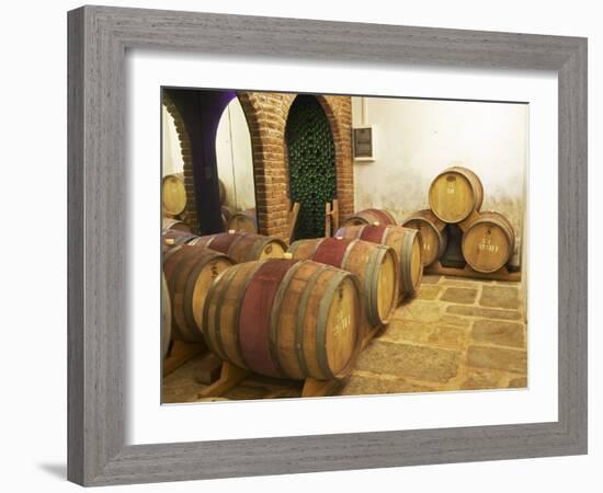 Barrel Aging Cellar, Vinedos Y Bodega Filgueira Winery, Cuchilla Verde-Per Karlsson-Framed Photographic Print