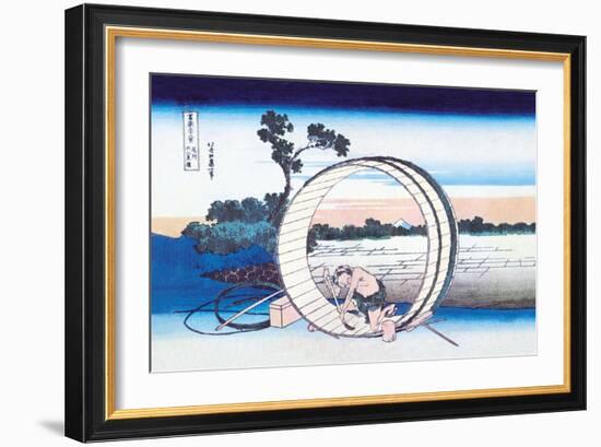 Barrel Maker-Katsushika Hokusai-Framed Art Print