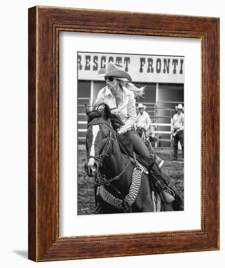 Barrel Racer-Barry Hart-Framed Art Print