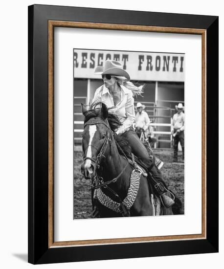 Barrel Racer-Barry Hart-Framed Art Print