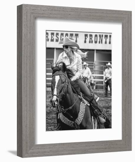 Barrel Racer-Barry Hart-Framed Art Print