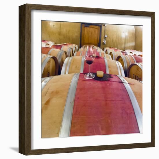 Barrel Room at Walla Walla Winery, Walla Walla, Washington, USA-Richard Duval-Framed Photographic Print