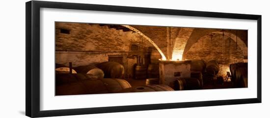 Barrels in a Winery, La Garriga, Barcelona, Catalonia, Spain-null-Framed Photographic Print