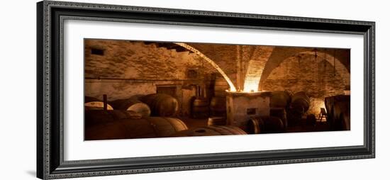 Barrels in a Winery, La Garriga, Barcelona, Catalonia, Spain-null-Framed Photographic Print