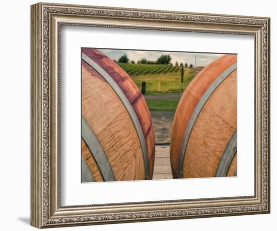 Barrels in Walla Walla Wine Country, Walla Walla, Washington, USA-Richard Duval-Framed Photographic Print